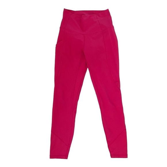 P'tula Alaniah High Rise Red Leggings with Side Pocket Women's size Medium - Picture 3 of 7